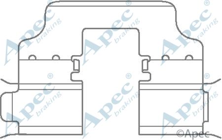 APEC BRAKING Lisakomplekt, ketaspiduriklotsid KIT1132